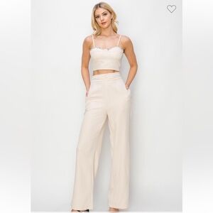 Elegant Cream Women's Jumpsuit